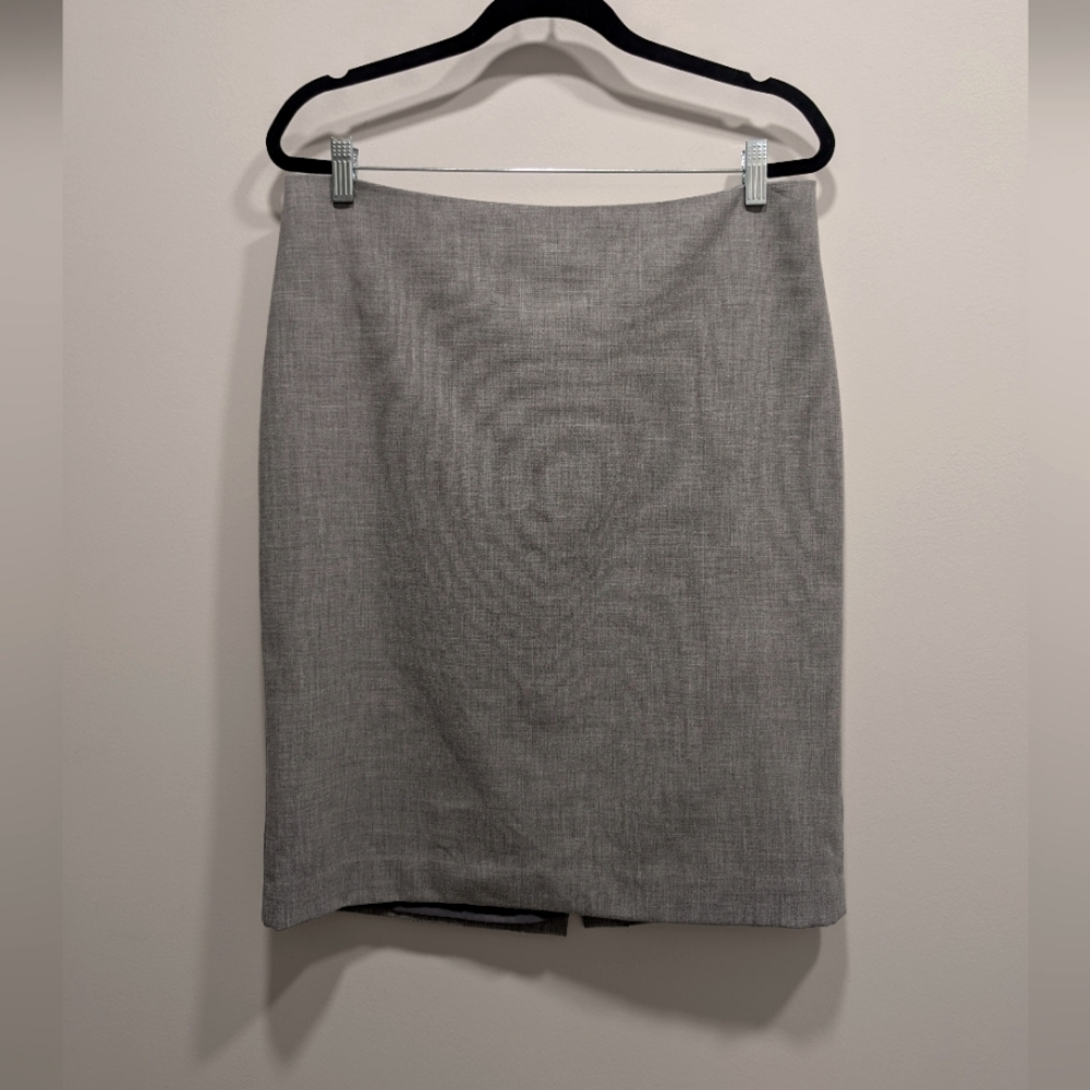 Talbots Light Gray Grey Pencil Skirt Career Office Business Workwear Size 12